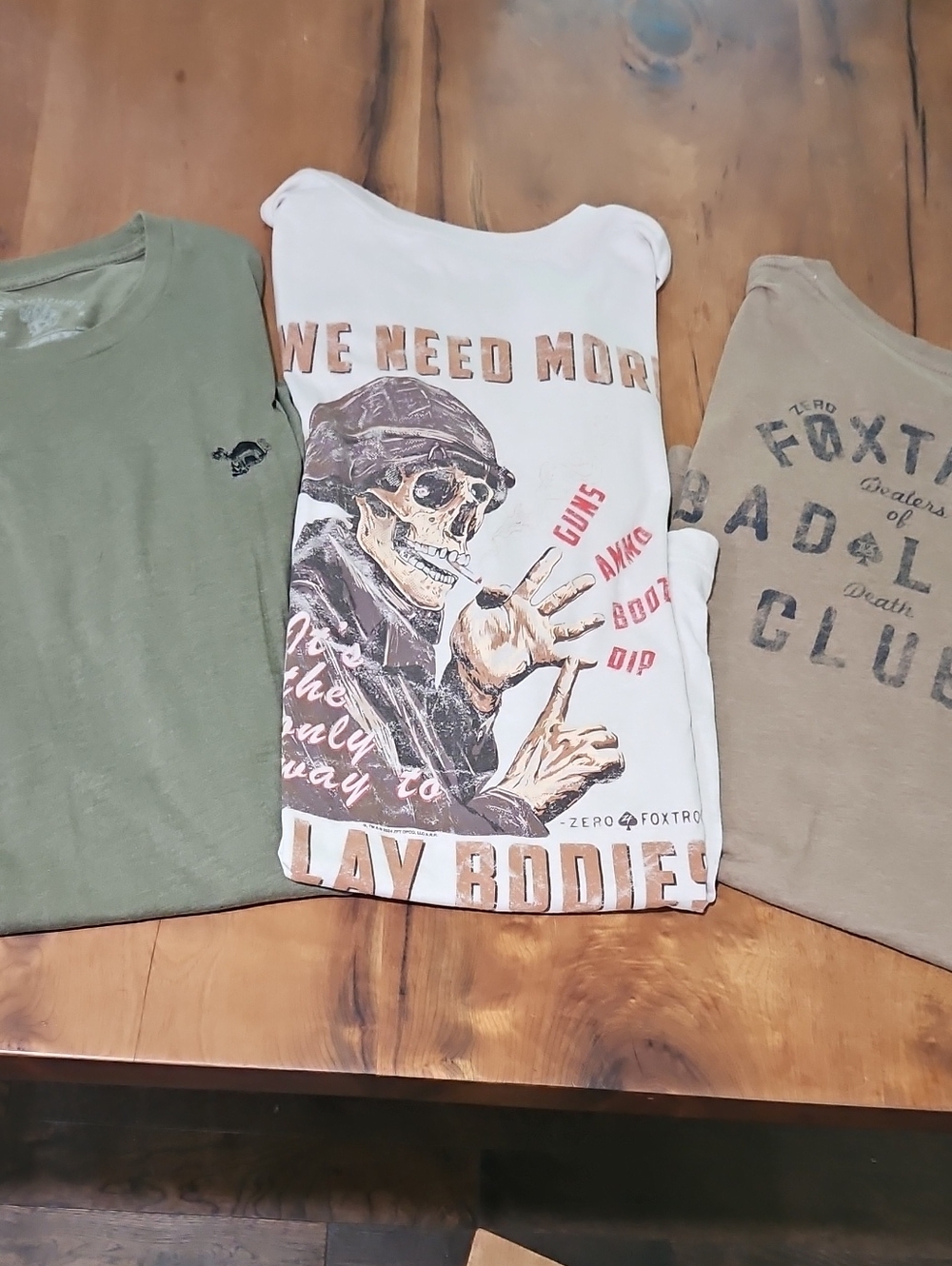 "Zero FoxTrot"   Lot...... Graphic Tshirt Bundle Patriotic. USA Size Xl